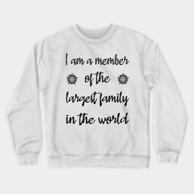 SPN - FAMILY BLACK Crewneck Sweatshirt by GreatSeries